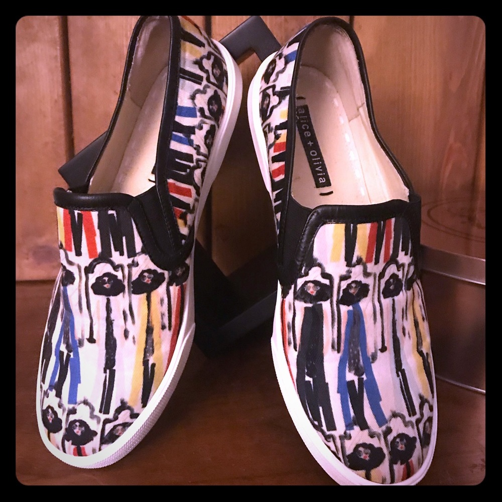 Alice+Olivia Slide-On Abstract Sneakers